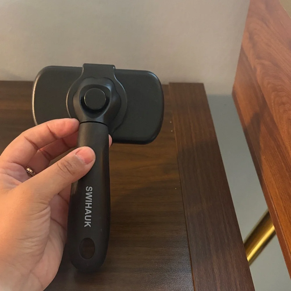 Pet brush with retractable bristles